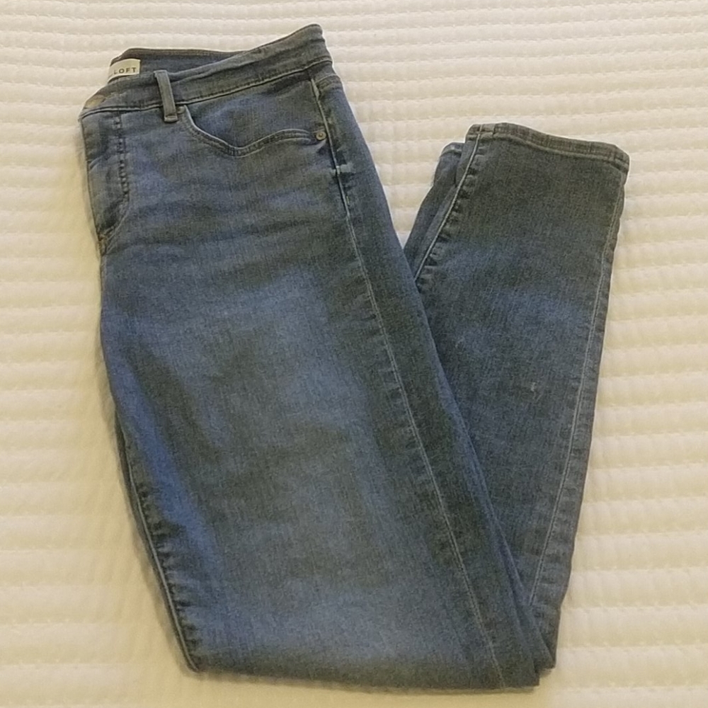 Loft Medium Wash Skinny Jeans Sz 10